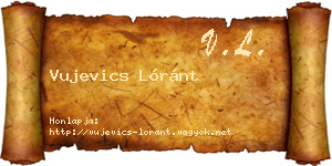 Vujevics Lóránt névjegykártya