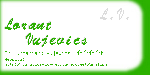 lorant vujevics business card